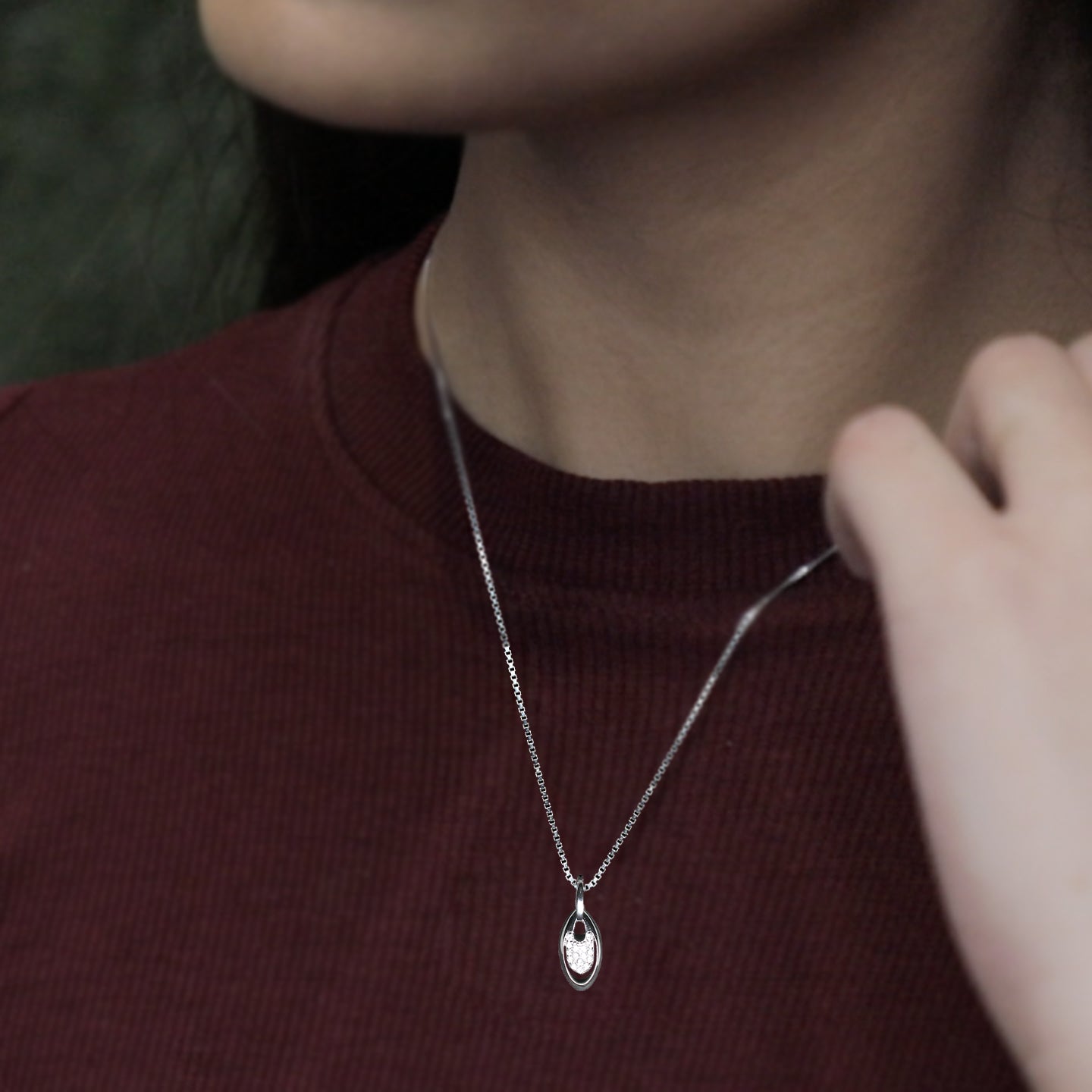 Silver Ellip Pendant