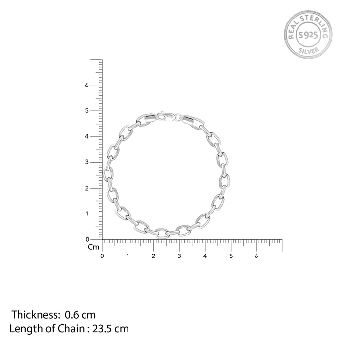 Silver Delink Bracelet For Him