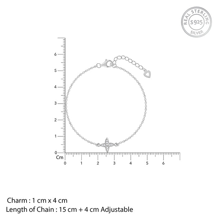 Silver May Flower Bracelet