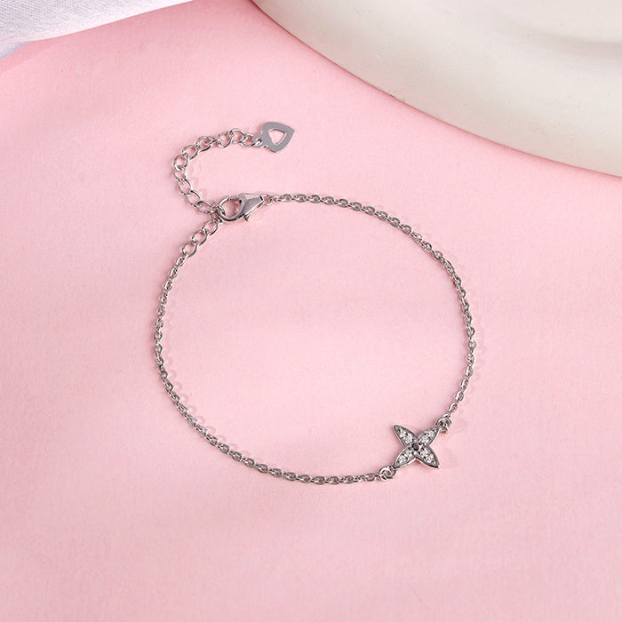 Silver May Flower Bracelet