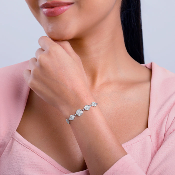 Silver Circle Circus Bracelet