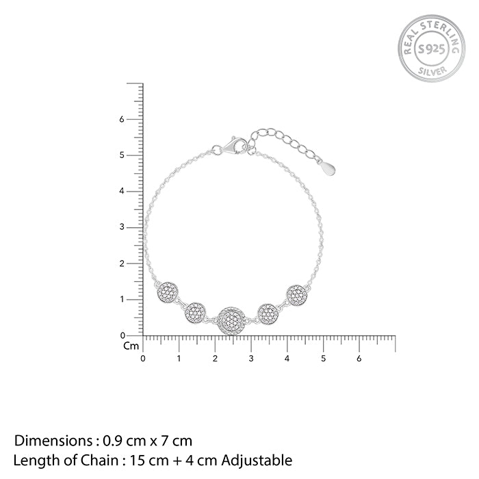 Silver Circle Circus Bracelet