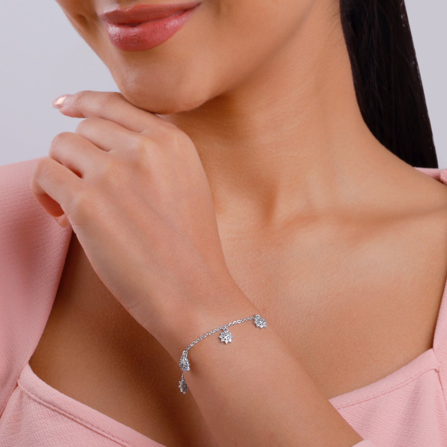 Silver Flower Of Youth Bracelet