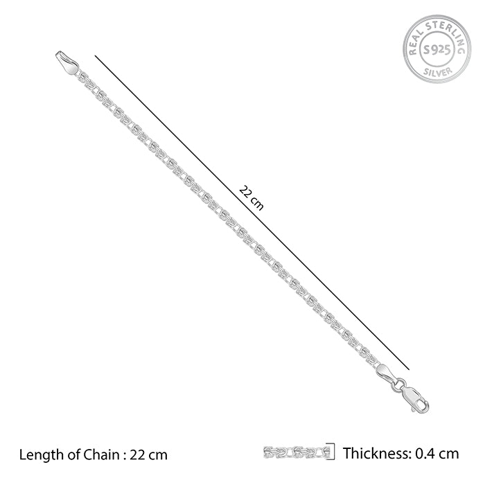 Silver Lustreline Bracelet For Him