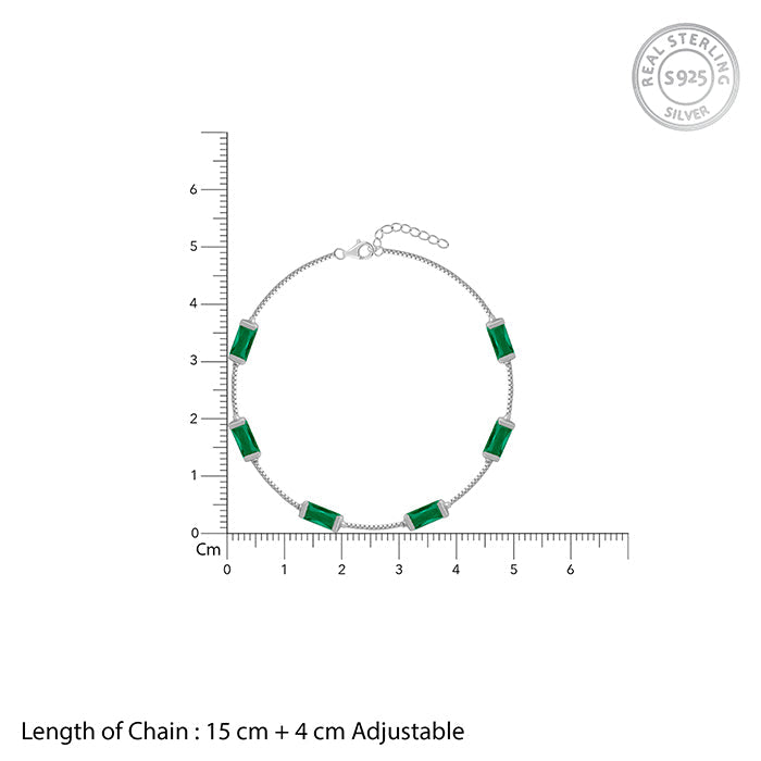 Silver Bold Baguette Bracelet