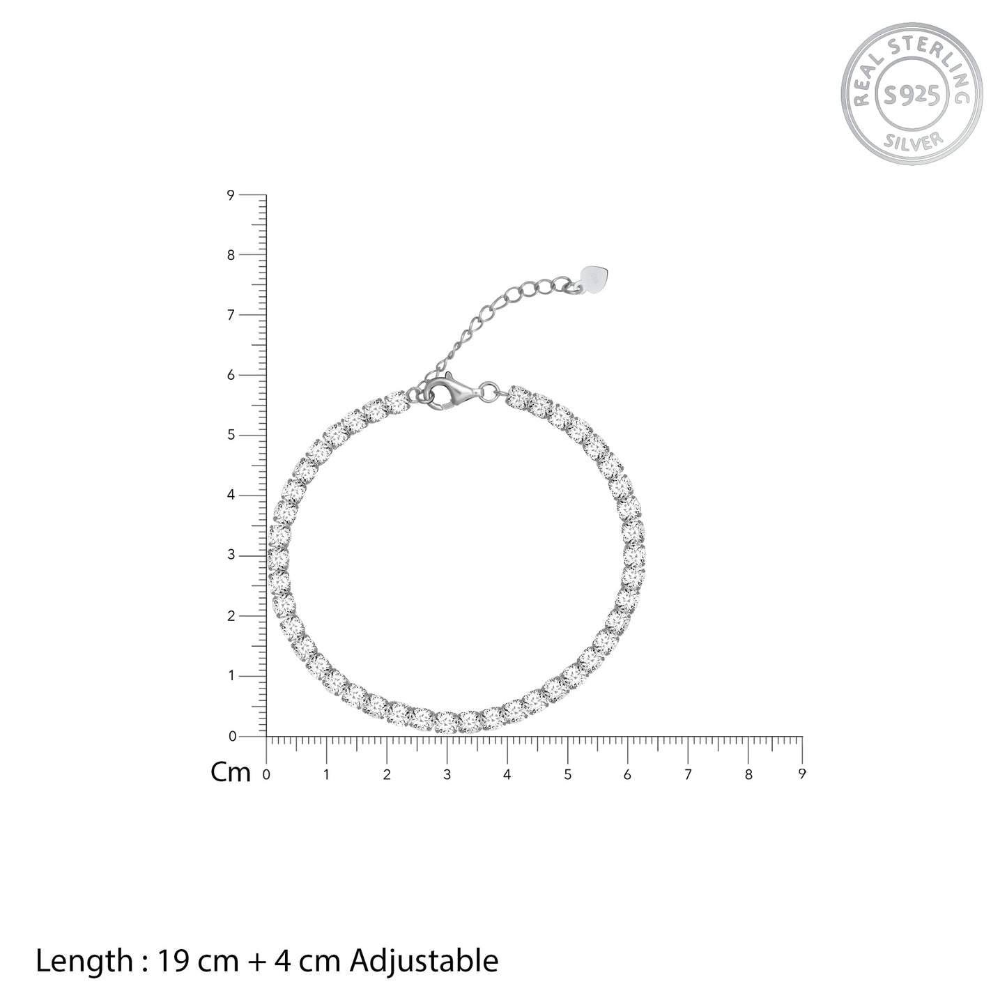 Silver Signature Tennis Bracelet