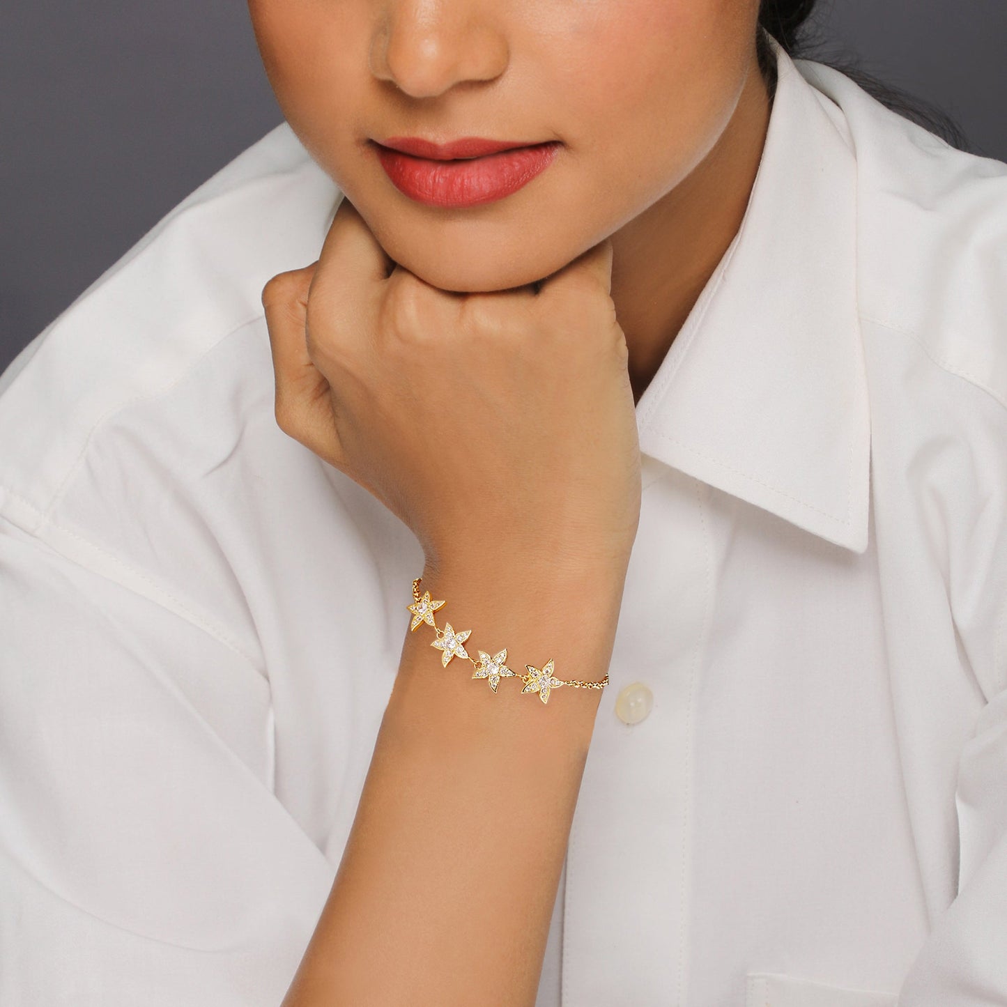 Golden Dancing Stars Bracelet