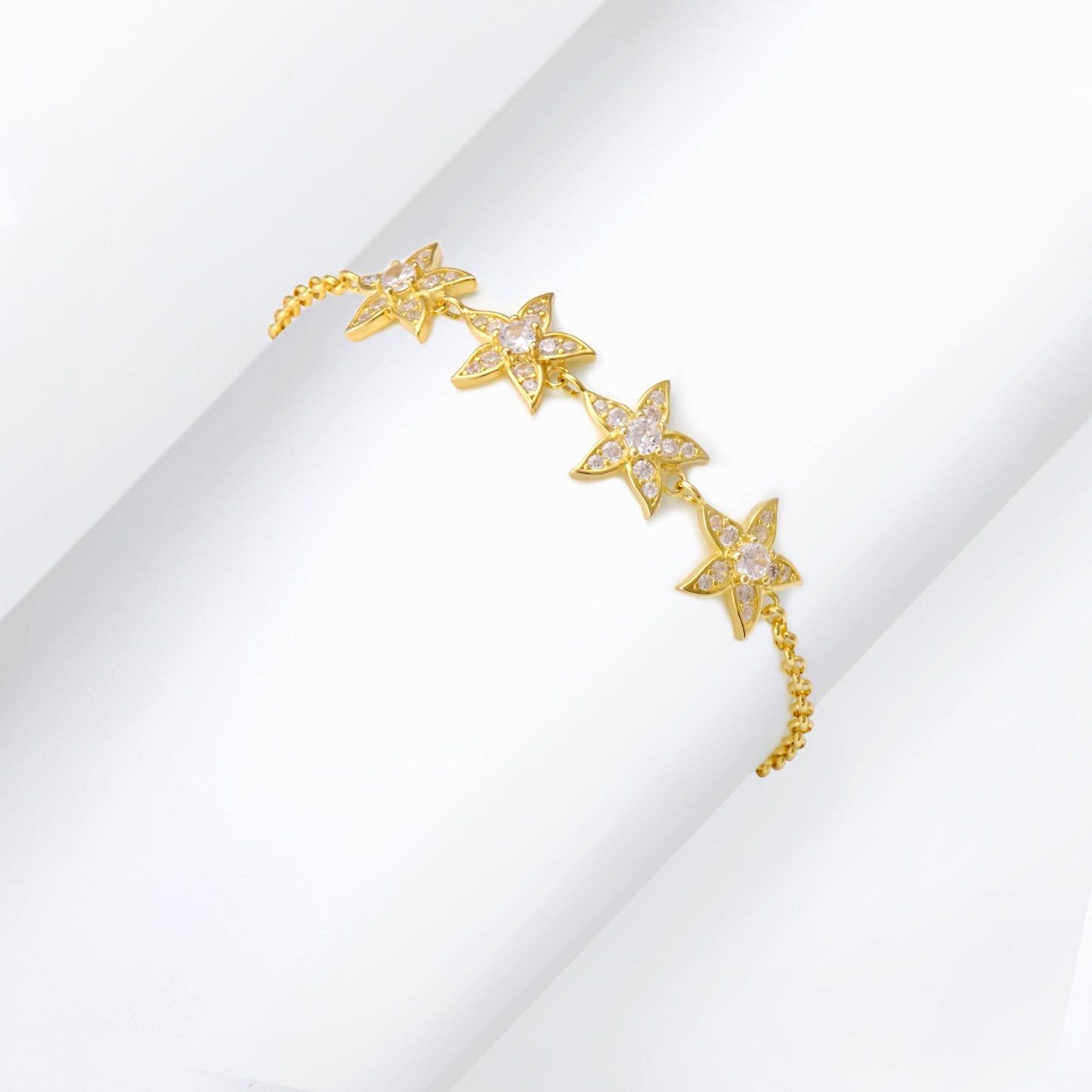 Golden Dancing Stars Bracelet
