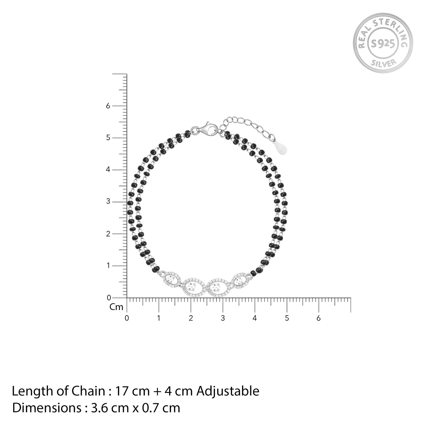 Silver Pearfection Mangalsutra Bracelet