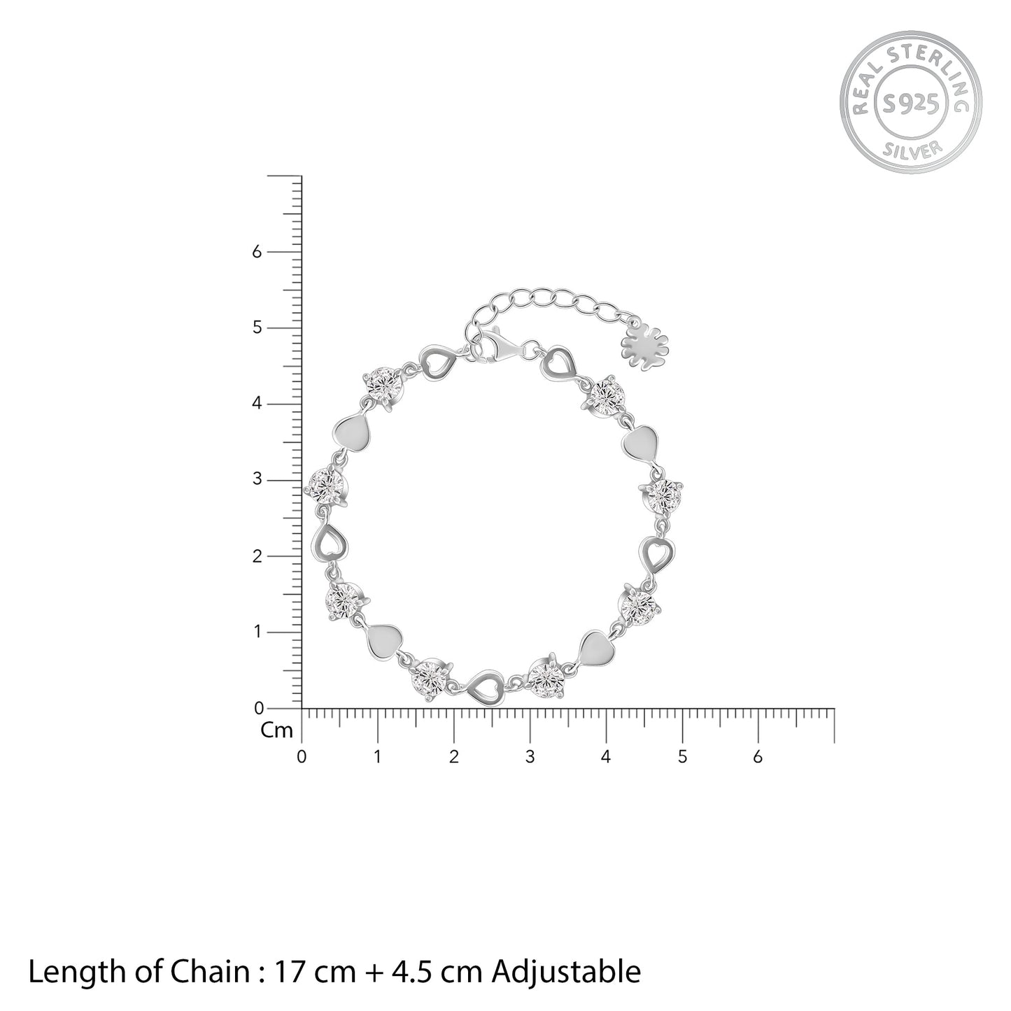 Anushka Sharma Silver Heartlock Bracelet