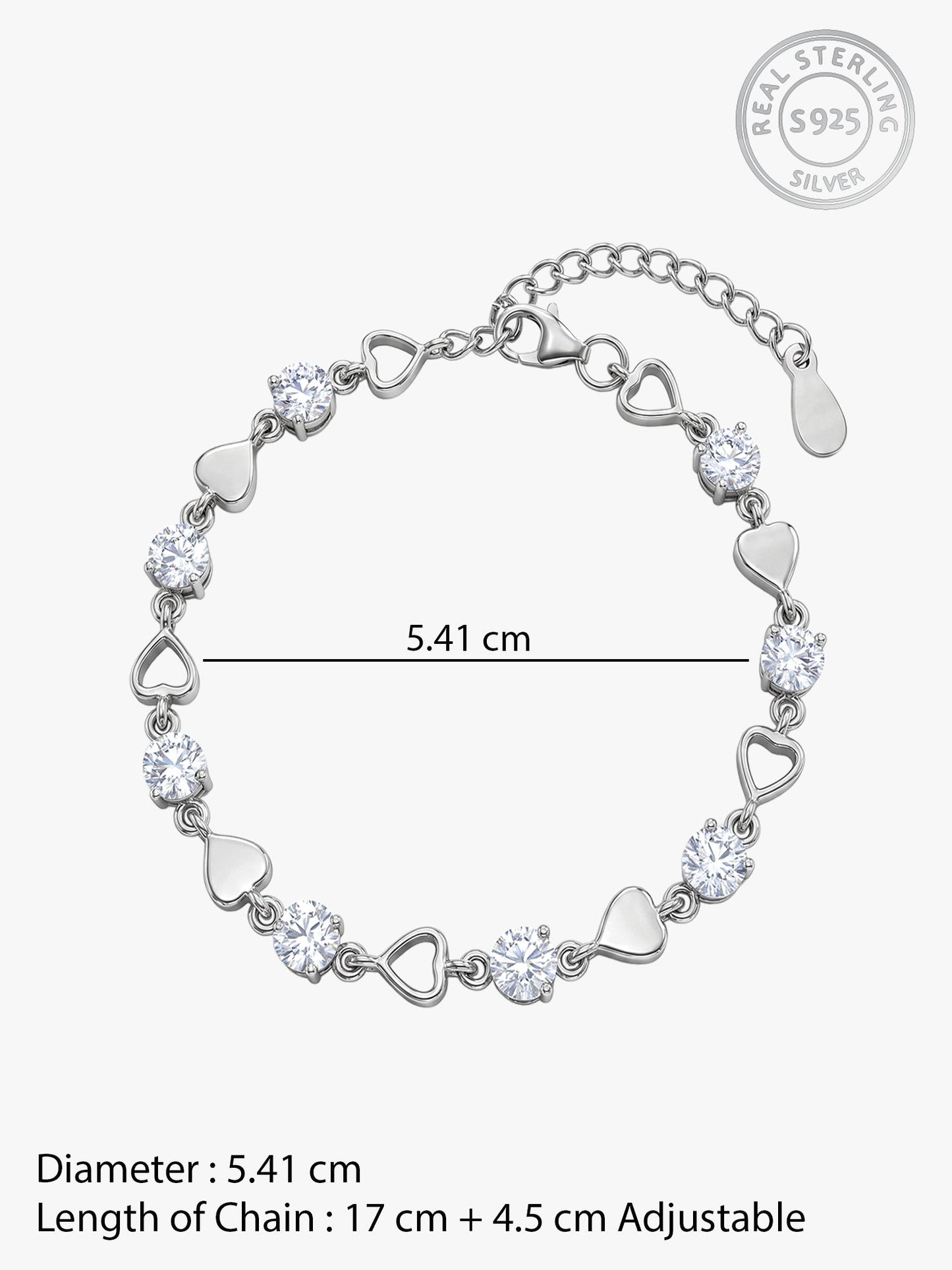 Silver Heartlock Bracelet