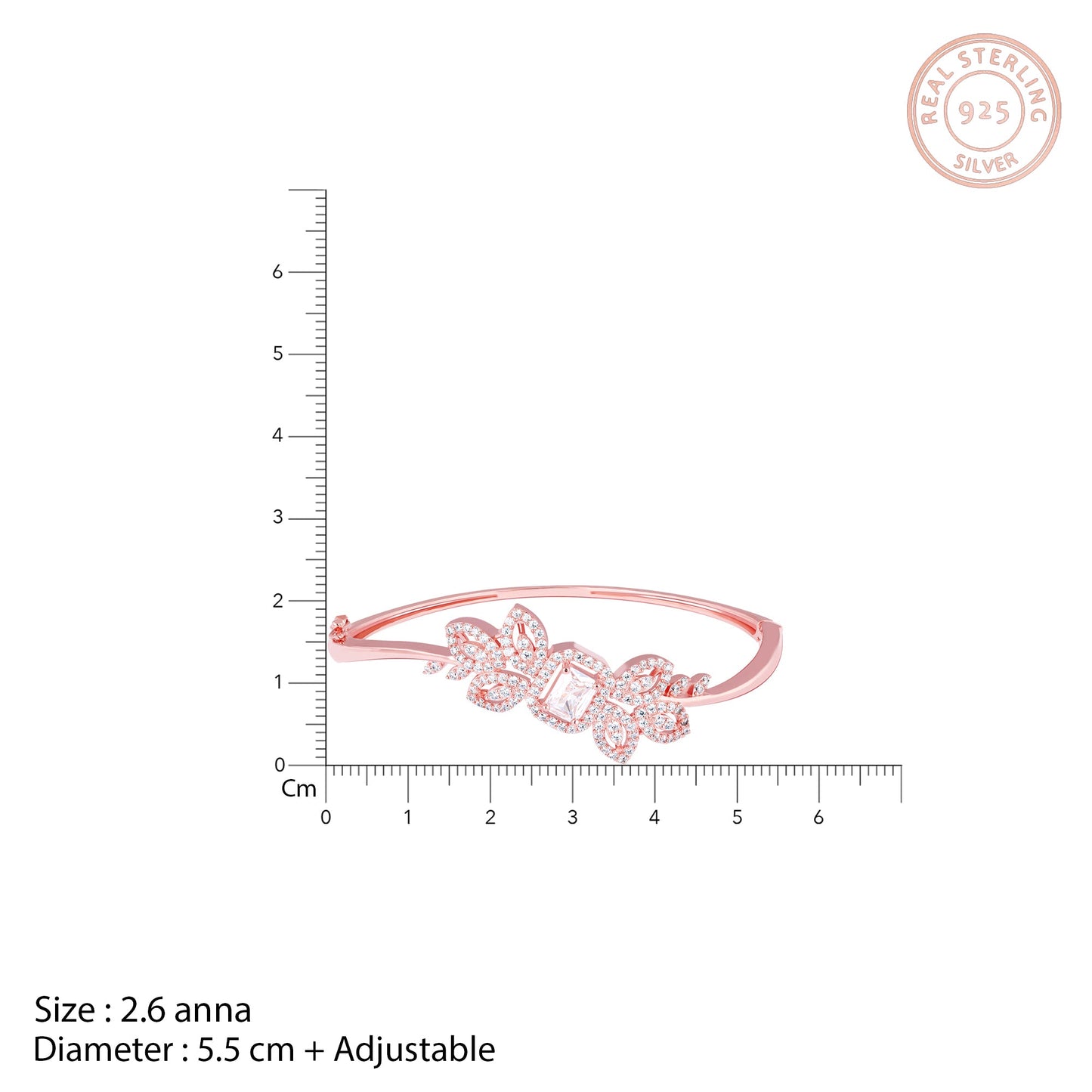 Rose Gold Baguette Bracelet