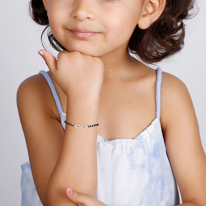 Silver Infinity and Beyond Kids Nazariya Bracelet (3-5 yrs)
