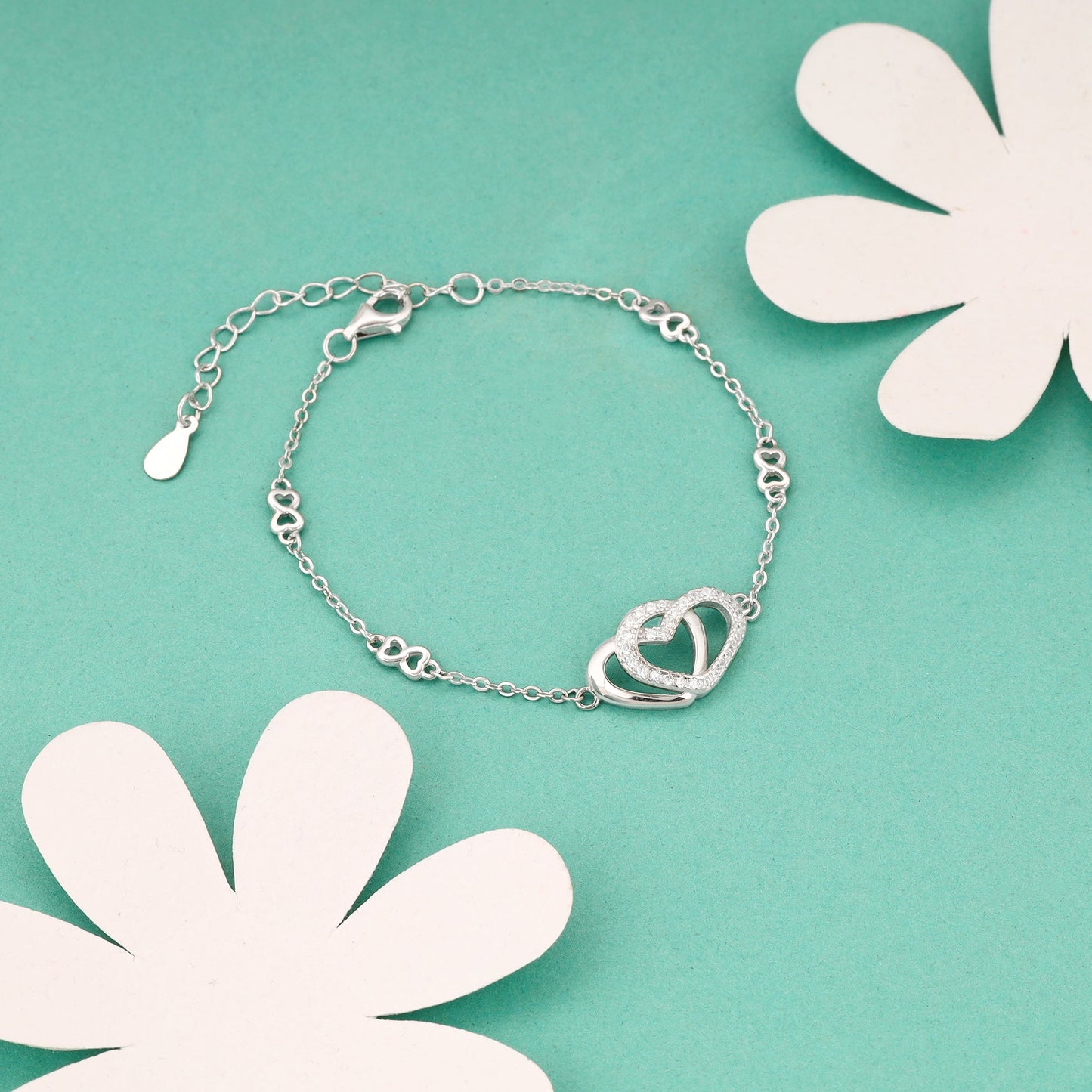 Silver Locked in Love Infinity Bracelet