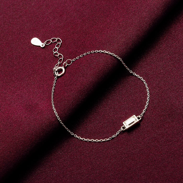 Silver Treasure Box Of Memories Baguette Bracelet
