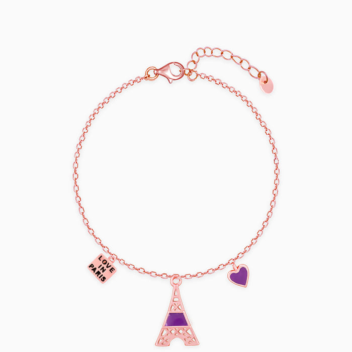 Rose Gold Love In Paris Bracelet