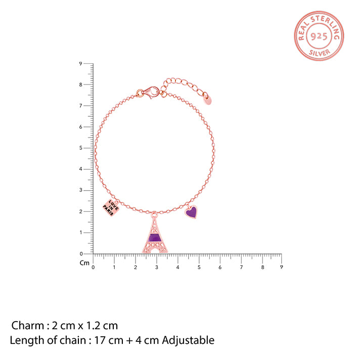 Rose Gold Love In Paris Bracelet