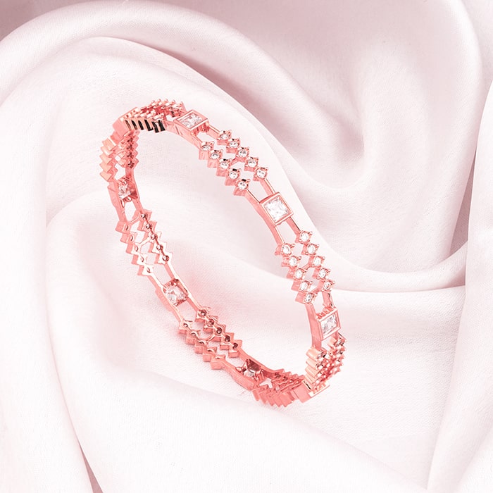 Rose Gold Glittering Sheen Bangle