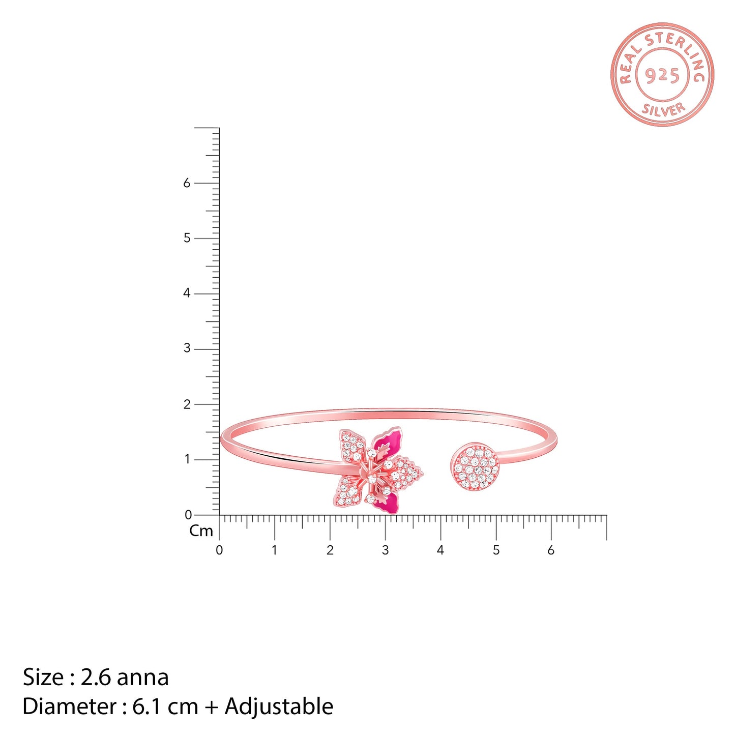 Rose Gold Mountain Ebony Spin Bracelet