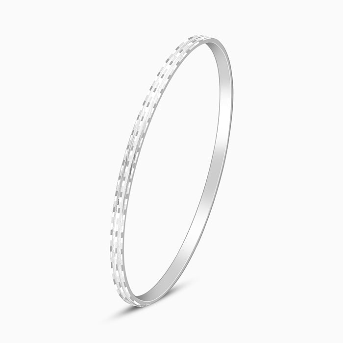 Silver Trails of Art Bangle