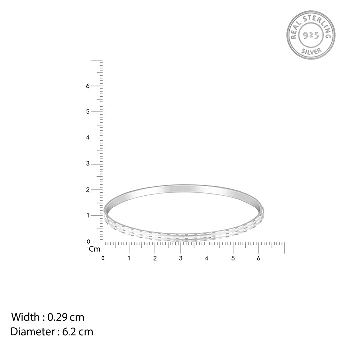 Silver Trails of Art Bangle