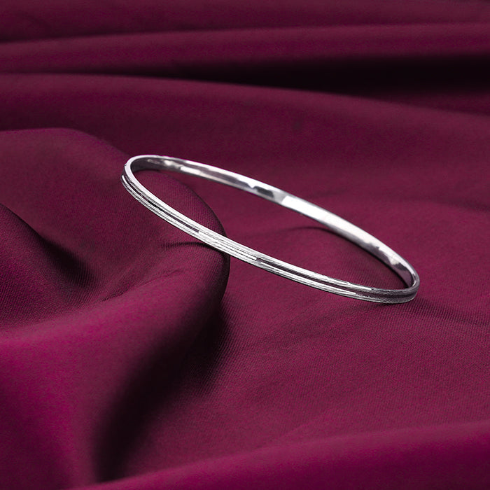Silver Trails of Art Bangle