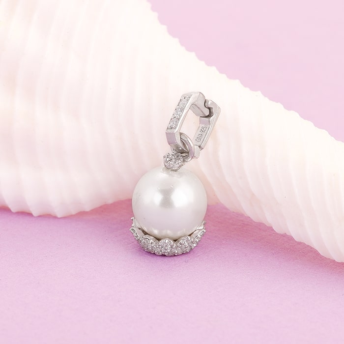 Silver My Pearl Basket Charm