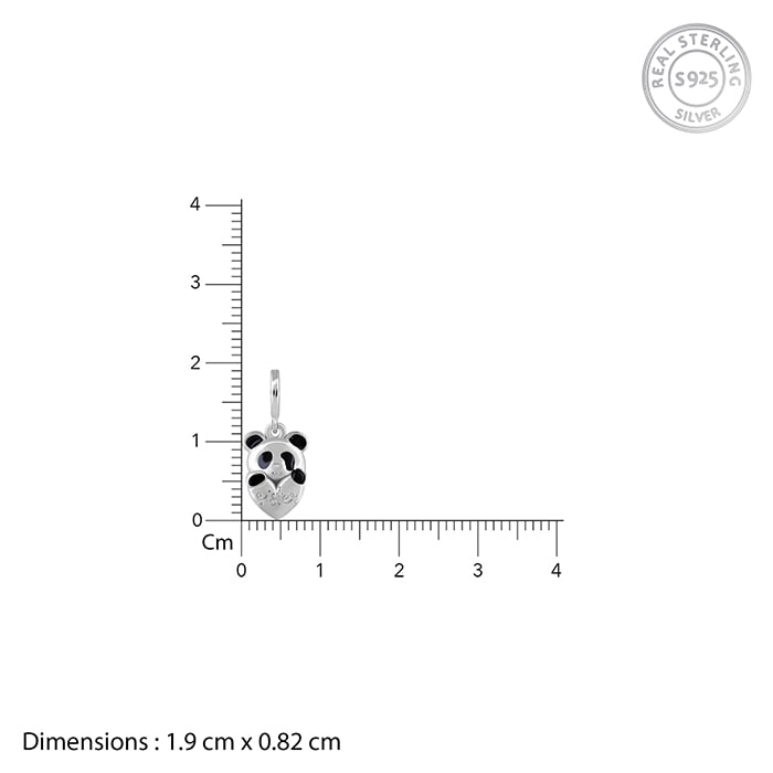 Silver Cute Little Panda with Sister Charm