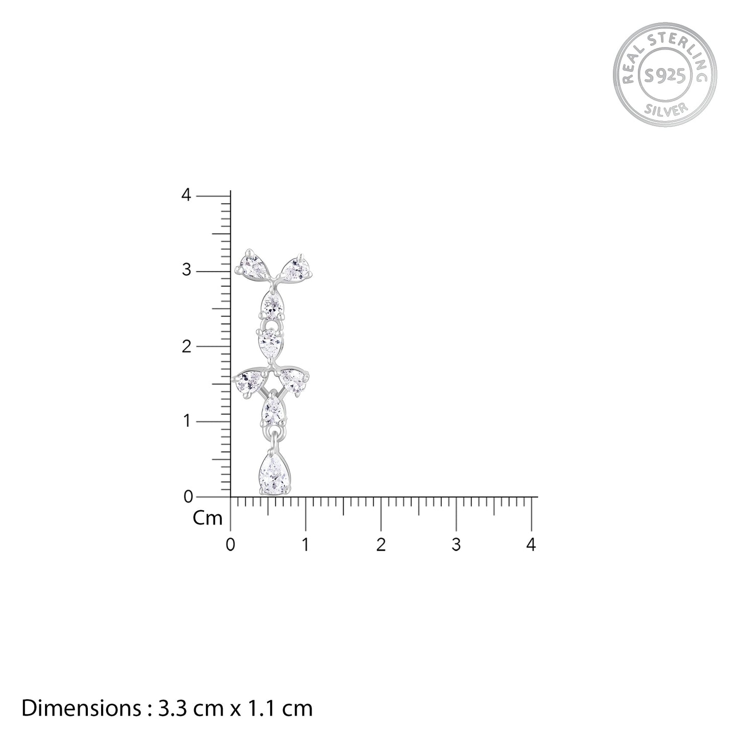 Silver Sparkling Beauty Earrings