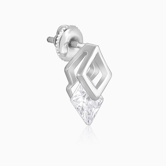 Silver Quadrangle Earrings