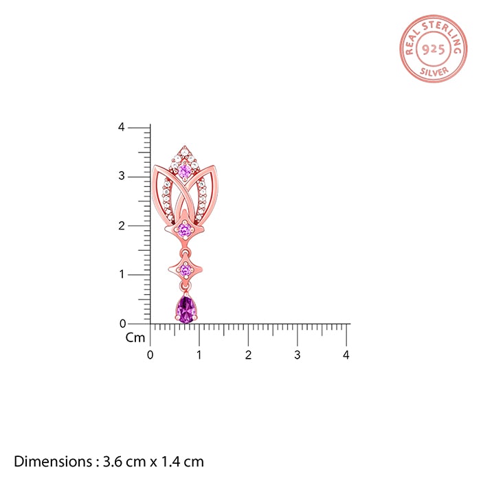 Rose Gold Blessed Notre Dame Earrings