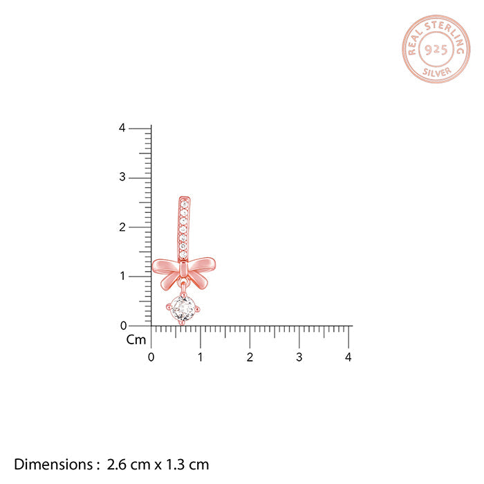 Rose Gold Ribbon Dance Earrings