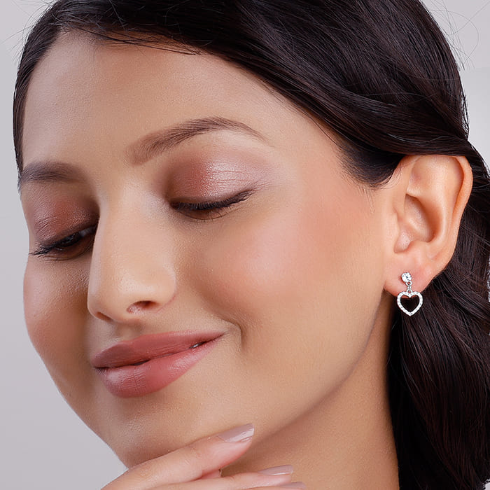 Charming Heart Drop Earrings