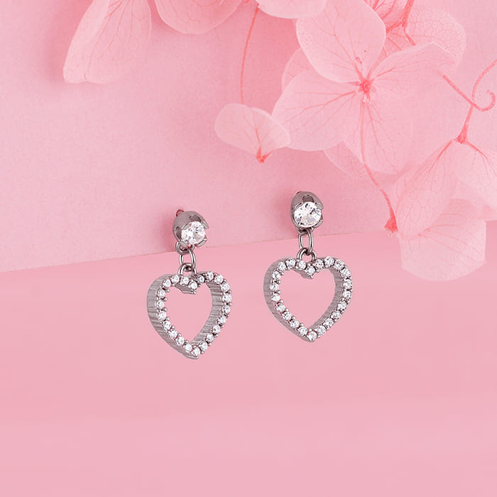 Charming Heart Drop Earrings
