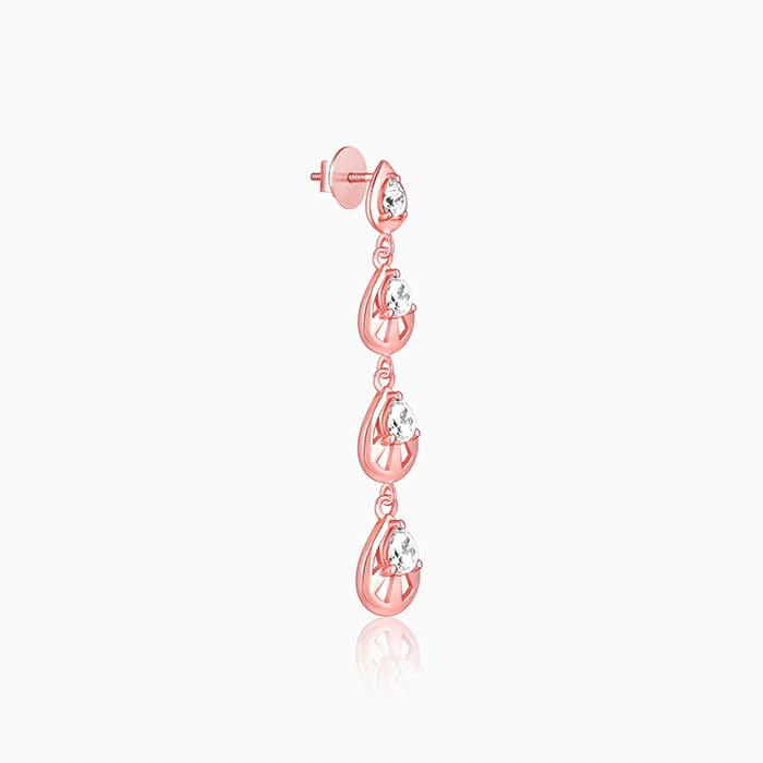 Rose Gold Paradise Love Earrings