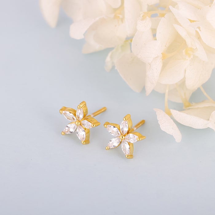 Golden Lily Earrings