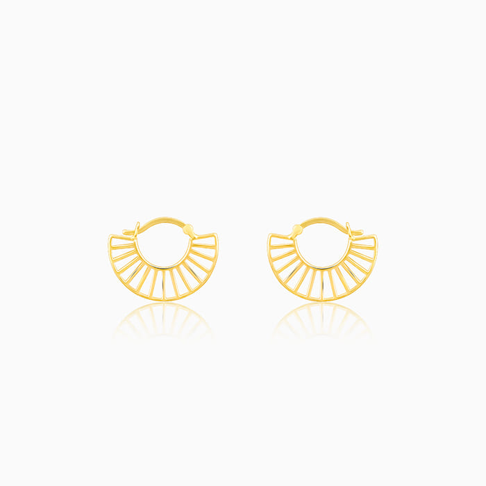 Golden Tracks Hoop Earrings