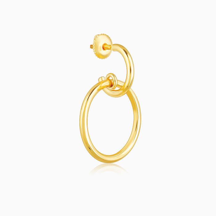 Golden Circle of Love Earrings