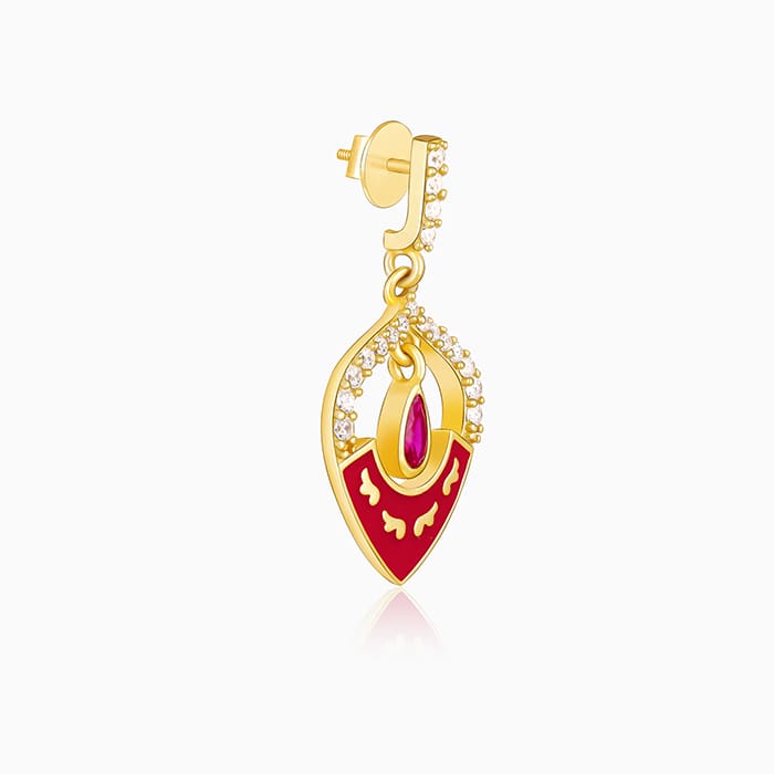 Golden Flower Decor Earrings