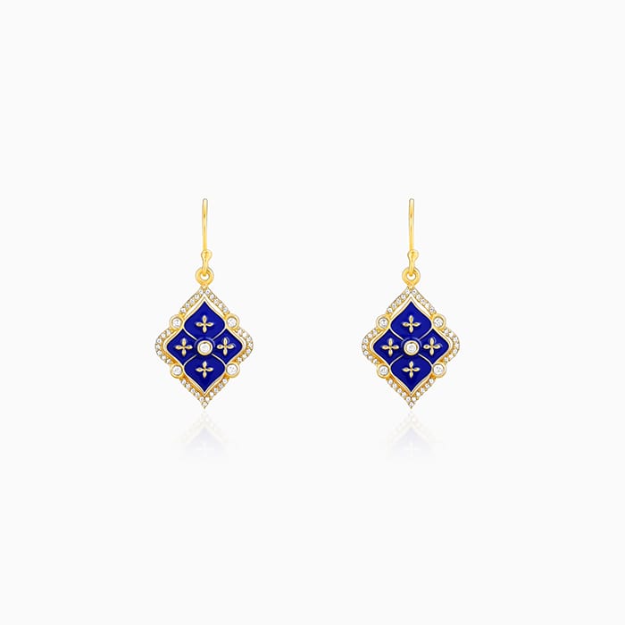 Golden Queen's Music Room Lantern Zircon Earrings