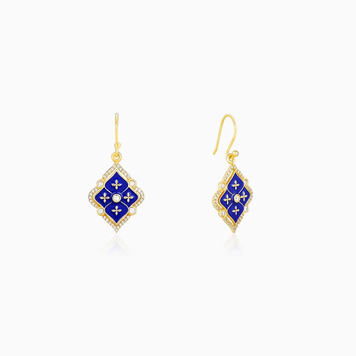 Golden Queen's Music Room Lantern Zircon Earrings