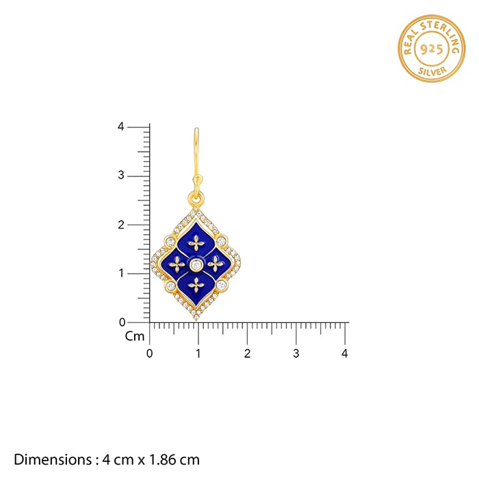 Golden Queen's Music Room Lantern Zircon Earrings