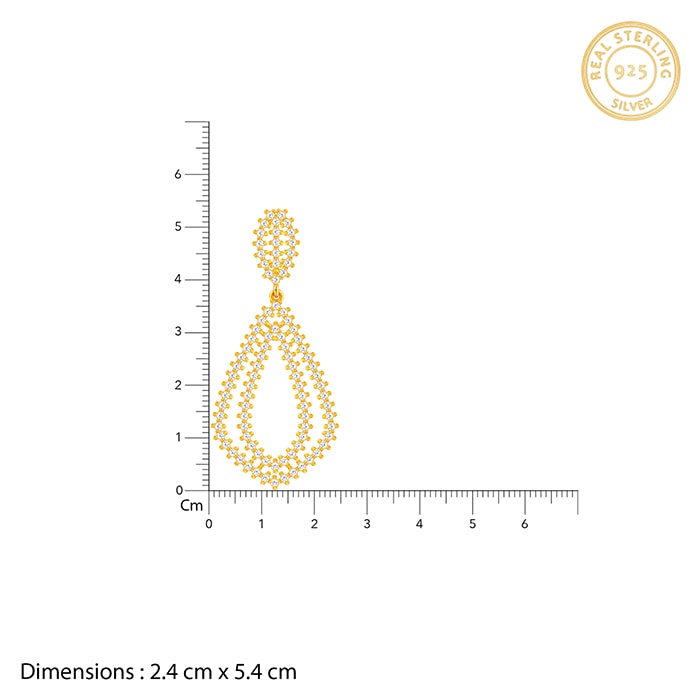 Golden Dangling Chandelier Earrings