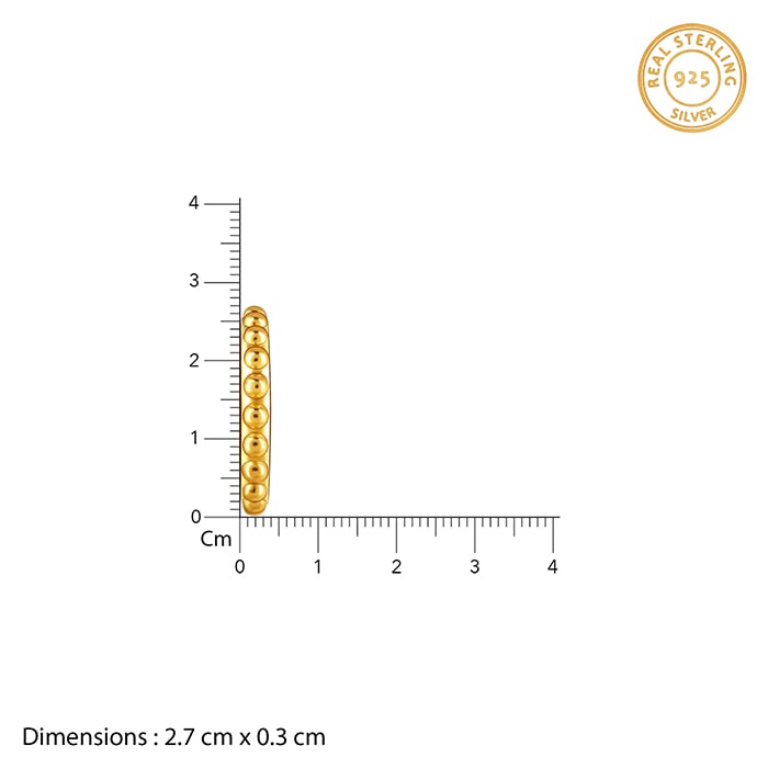 Golden Beaded Hoop Earrings