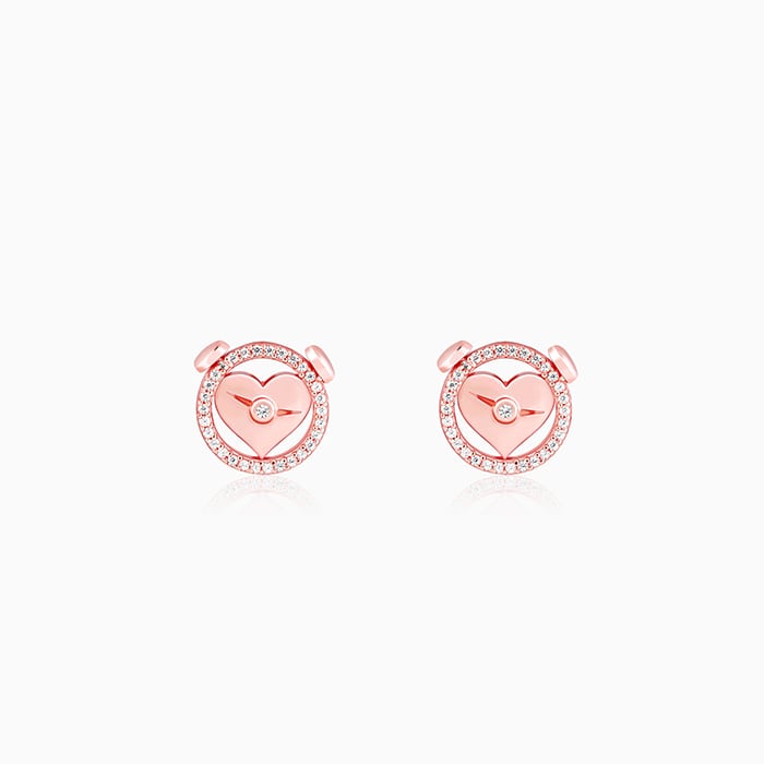 Rose Gold I Miss You Stud Earrings