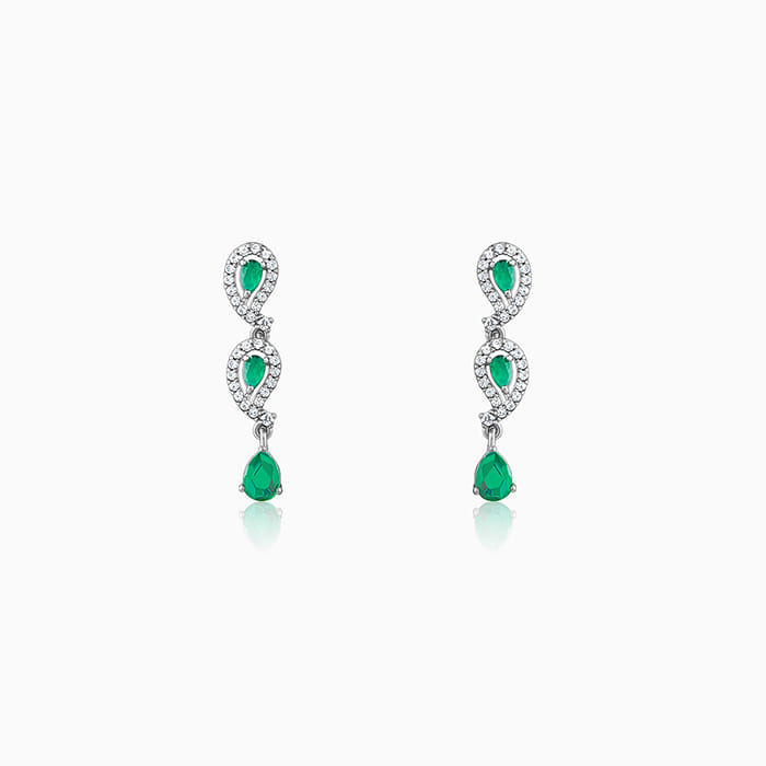 Silver Mango Leaf Earrings