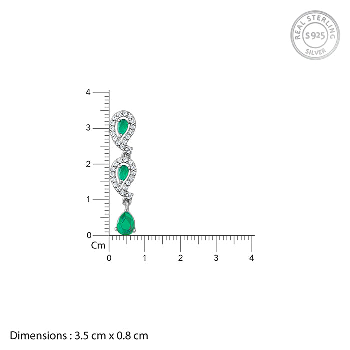 Silver Mango Leaf Earrings