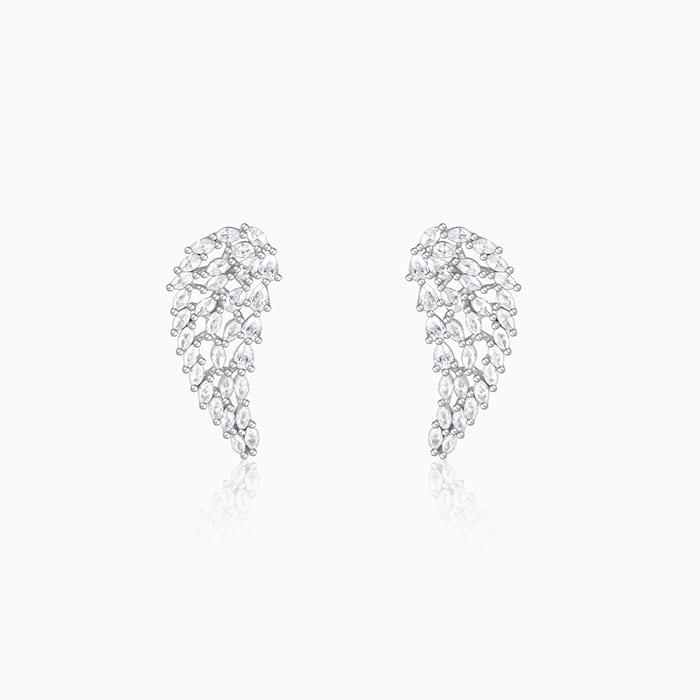 Anushka Sharma Silver Spread Wings Earrings