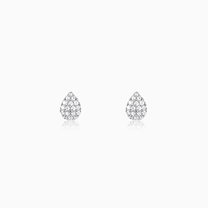Silver Graceful Pear Earrings