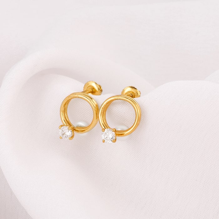 Golden Circle of Elegance Earrings